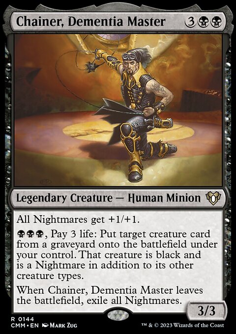 Chainer, Dementia Master, Commander Masters #144, Magic: The Gathering card