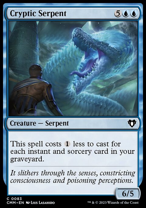 Cryptic Serpent, Commander Masters #83, Magic: The Gathering card