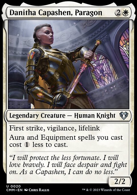 Danitha Capashen, Paragon, Commander Masters #20, Magic: The Gathering card