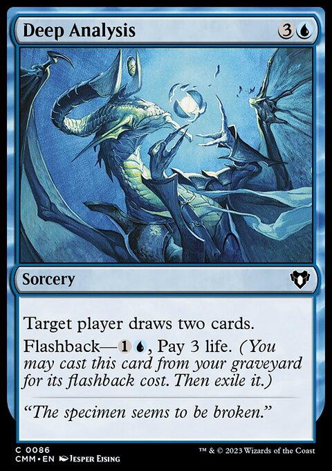 Deep Analysis, Commander Masters #86, Magic: The Gathering card