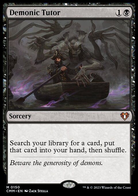 Demonic Tutor, Commander Masters #150, Magic: The Gathering card
