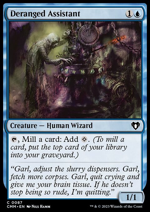Deranged Assistant, Commander Masters #87, Magic: The Gathering card