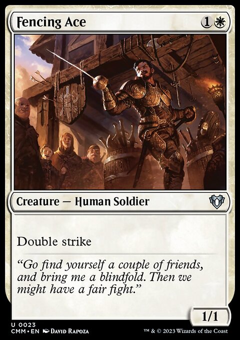 Fencing Ace, Commander Masters #23, Magic: The Gathering card