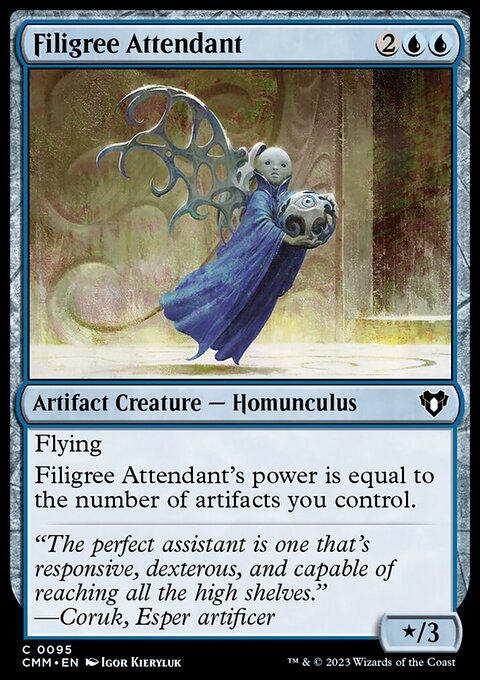 Filigree Attendant, Commander Masters #95, Magic: The Gathering card