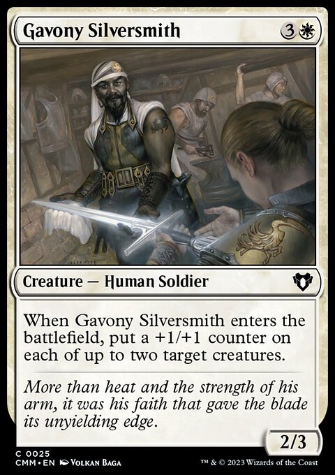 Gavony Silversmith, Commander Masters #25, Magic: The Gathering card