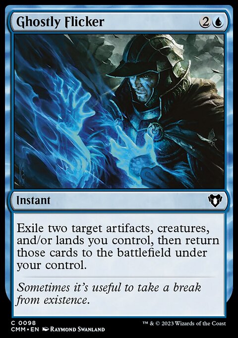 Ghostly Flicker, Commander Masters #98, Magic: The Gathering card