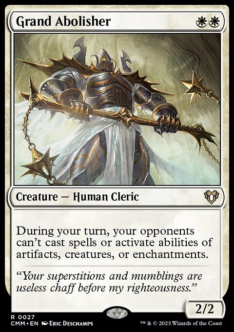 Grand Abolisher, Commander Masters #27, Magic: The Gathering card