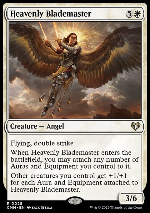 Heavenly Blademaster, Commander Masters #28, Magic: The Gathering card