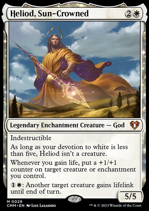 Heliod, Sun-Crowned, Commander Masters #29, Magic: The Gathering card