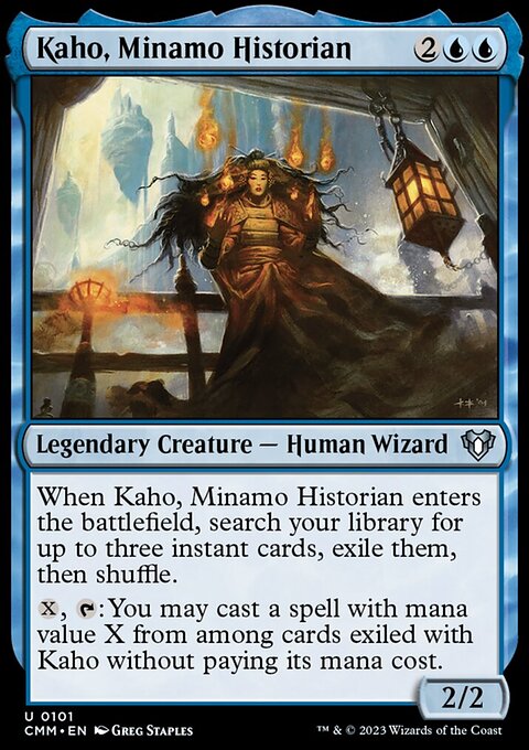 Kaho, Minamo Historian, Commander Masters #101, Magic: The Gathering card