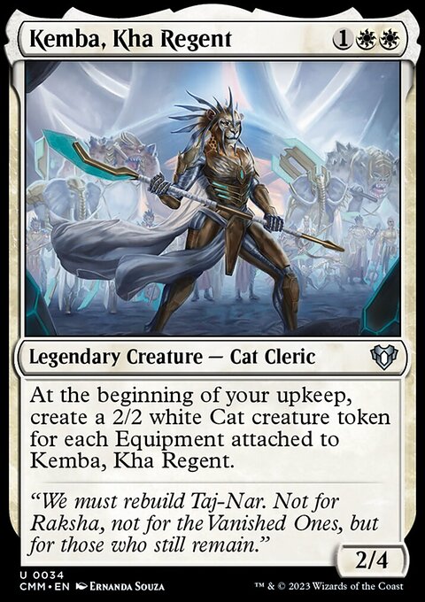 Kemba, Kha Regent, Commander Masters #34, Magic: The Gathering card