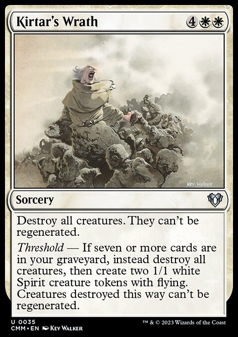 Kirtar's Wrath, Commander Masters #35, Magic: The Gathering card