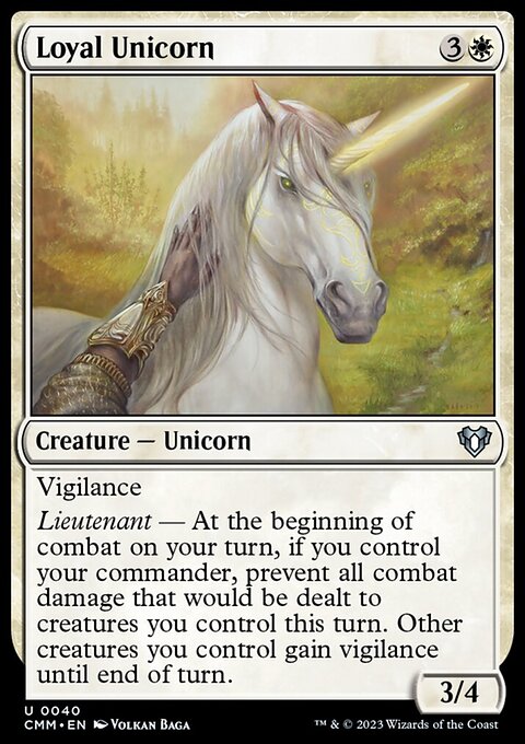 Loyal Unicorn, Commander Masters #40, Magic: The Gathering card
