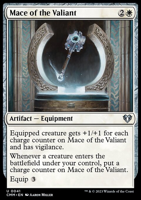 Mace of the Valiant, Commander Masters #41, Magic: The Gathering card