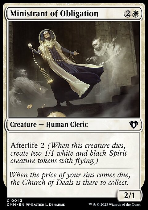 Ministrant of Obligation, Commander Masters #43, Magic: The Gathering card