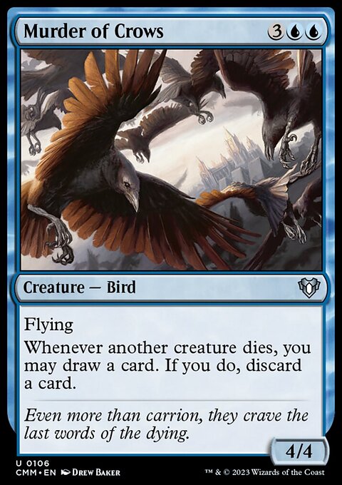 Murder of Crows, Commander Masters #106, Magic: The Gathering card