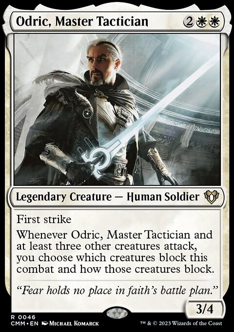 Odric, Master Tactician, Commander Masters #46, Magic: The Gathering card