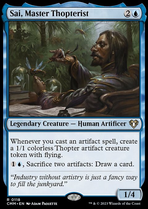 Sai, Master Thopterist, Commander Masters #118, Magic: The Gathering card