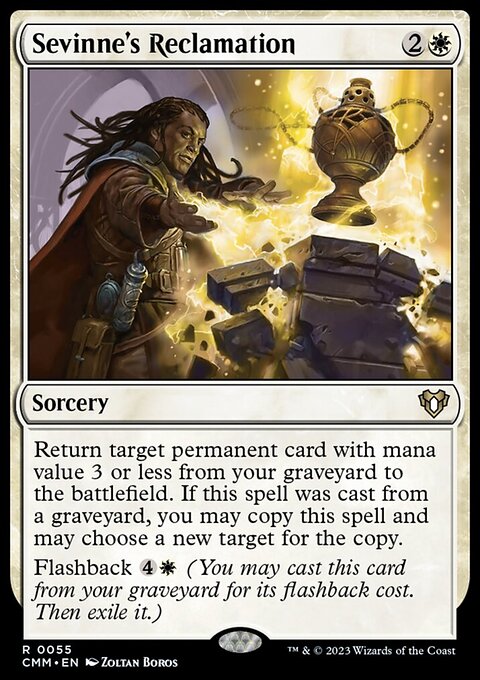 Sevinne's Reclamation, Commander Masters #55, Magic: The Gathering card