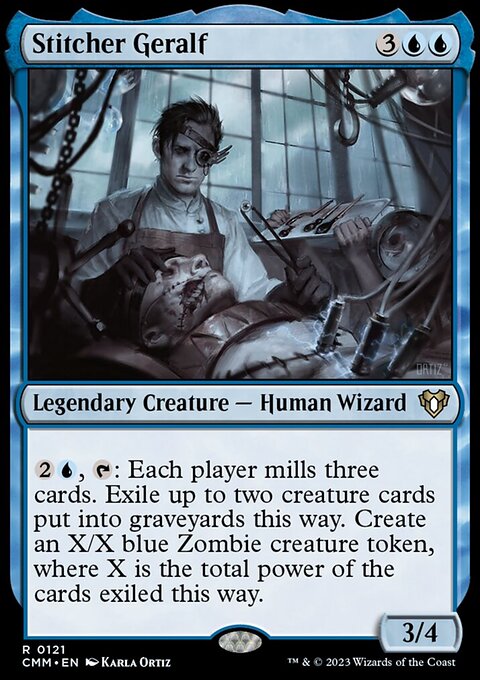 Stitcher Geralf, Commander Masters #121, Magic: The Gathering card