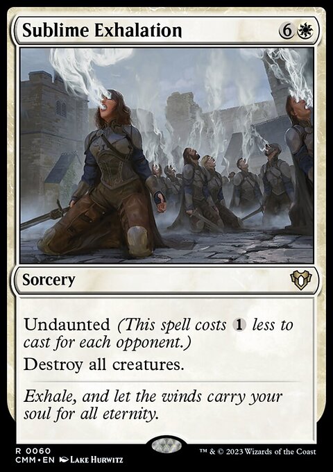 Sublime Exhalation, Commander Masters #60, Magic: The Gathering card