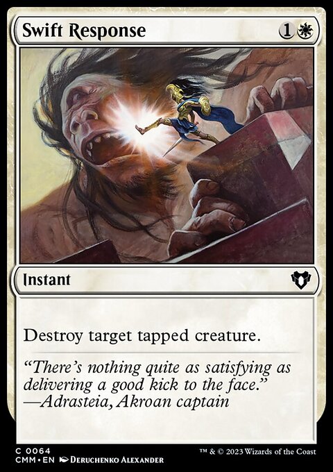 Swift Response, Commander Masters #64, Magic: The Gathering card