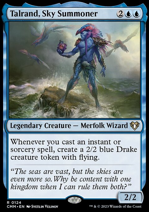Talrand, Sky Summoner, Commander Masters #124, Magic: The Gathering card