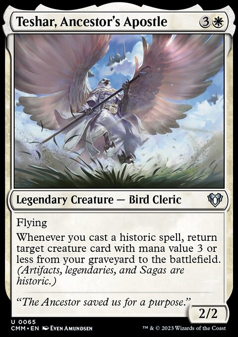 Teshar, Ancestor's Apostle, Commander Masters #65, Magic: The Gathering card
