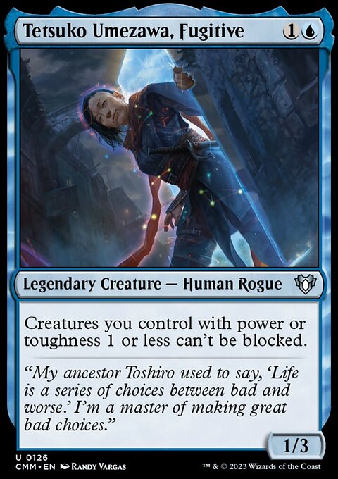 Tetsuko Umezawa, Fugitive, Commander Masters #126, Magic: The Gathering card