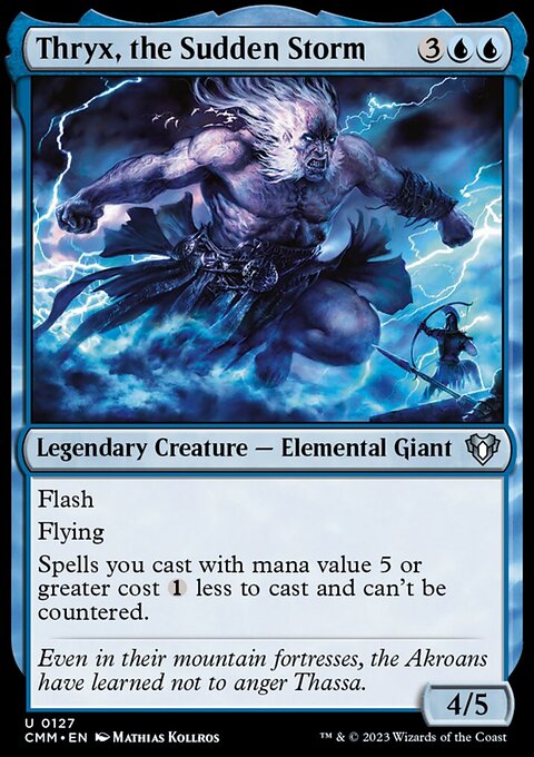 Thryx, the Sudden Storm, Commander Masters #127, Magic: The Gathering card
