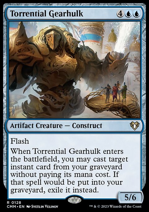 Torrential Gearhulk, Commander Masters #128, Magic: The Gathering card