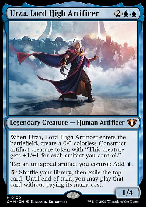 Urza, Lord High Artificer, Commander Masters #130, Magic: The Gathering card