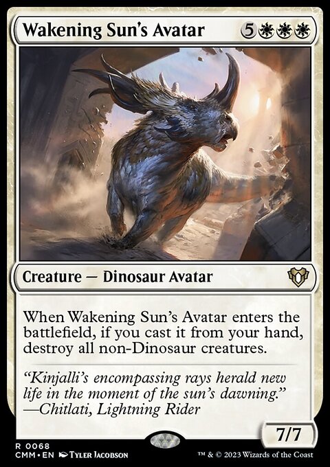 Wakening Sun's Avatar, Commander Masters #68, Magic: The Gathering card