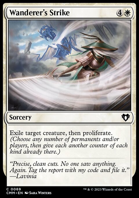 Wanderer's Strike, Commander Masters #69, Magic: The Gathering card