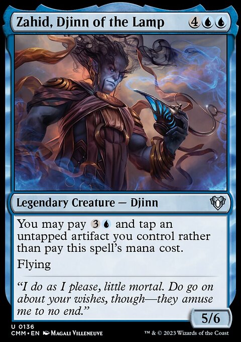 Zahid, Djinn of the Lamp, Commander Masters #136, Magic: The Gathering card
