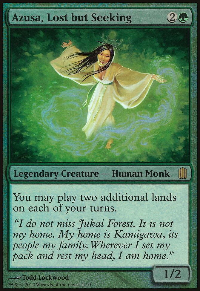 Azusa, Lost but Seeking, Commander's Arsenal Oversized #1, Magic: The Gathering card