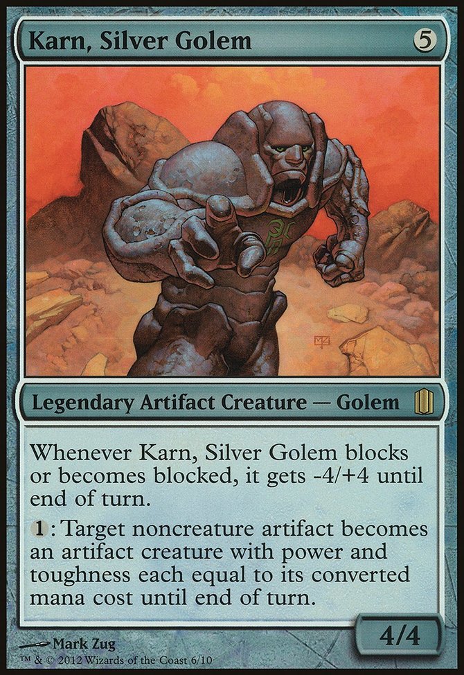 Karn, Silver Golem, Commander's Arsenal Oversized #6, Magic: The Gathering card