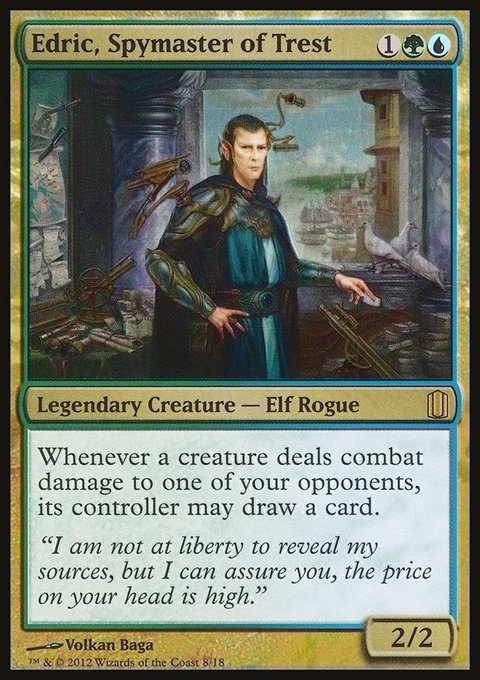 Edric, Spymaster of Trest, Commander's Arsenal #8, Magic: The Gathering card