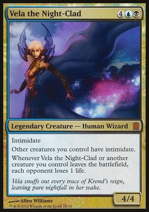 Vela the Night-Clad, Commander's Arsenal #18, Magic: The Gathering card