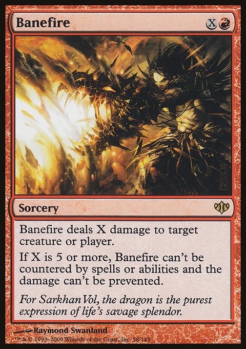 Banefire, Conflux #58, Magic: The Gathering card