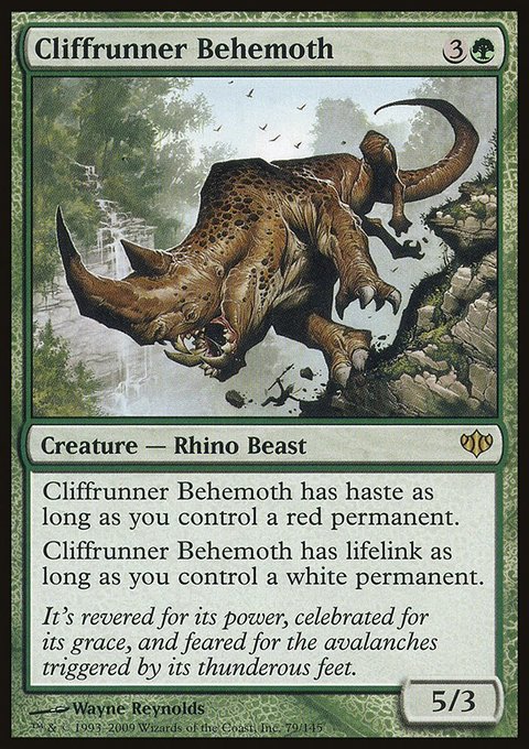 Cliffrunner Behemoth, Conflux #79, Magic: The Gathering card