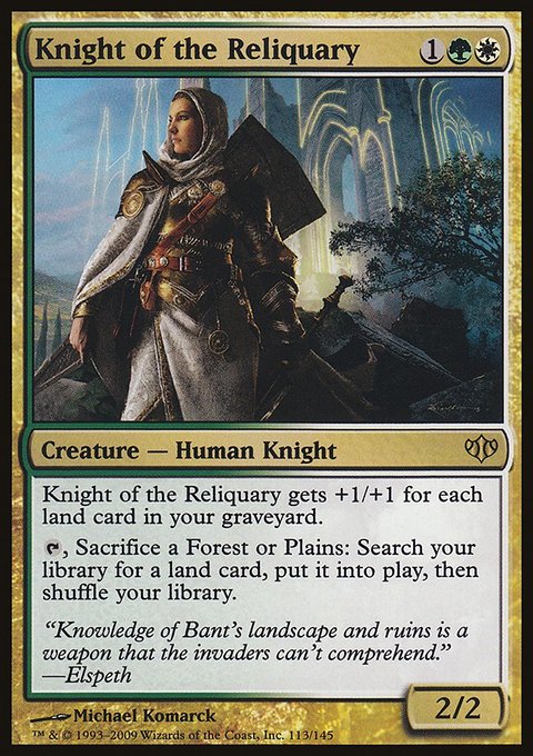 Knight of the Reliquary, Conflux #113, Magic: The Gathering card