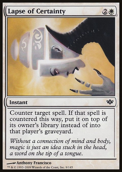 Lapse of Certainty, Conflux #9, Magic: The Gathering card