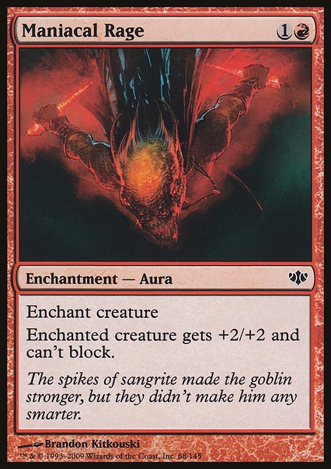 Maniacal Rage, Conflux #68, Magic: The Gathering card