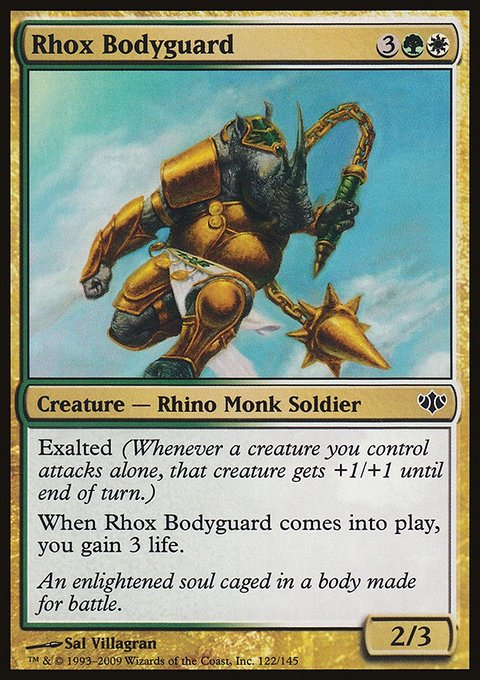 Rhox Bodyguard, Conflux #122, Magic: The Gathering card