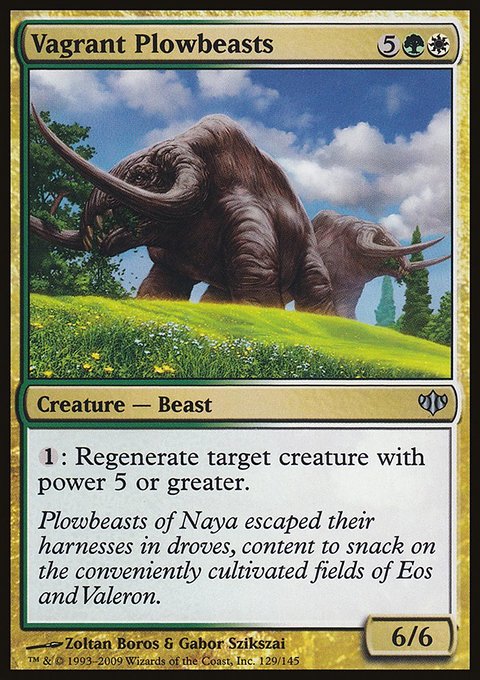 Vagrant Plowbeasts, Conflux #129, Magic: The Gathering card