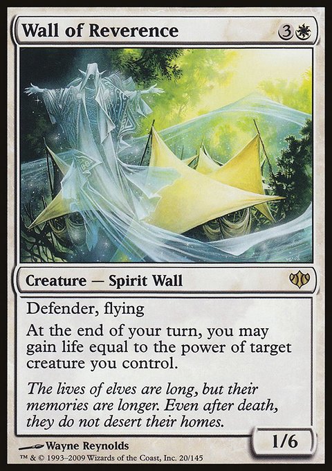 Wall of Reverence, Conflux #20, Magic: The Gathering card
