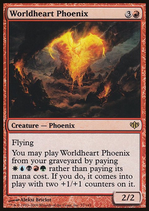 Worldheart Phoenix, Conflux #77, Magic: The Gathering card