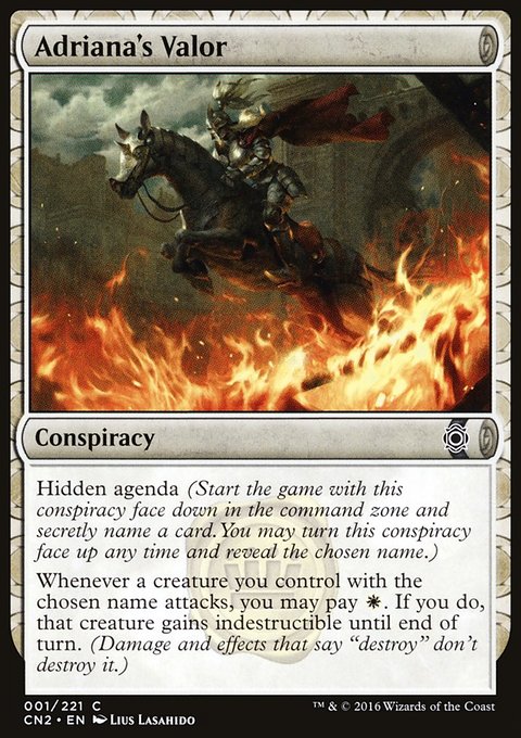 Adriana's Valor, Conspiracy: Take the Crown #1, Magic: The Gathering card