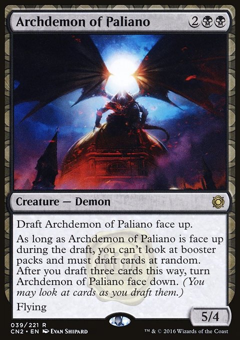 Archdemon of Paliano, Conspiracy: Take the Crown #39, Magic: The Gathering card